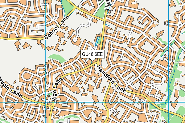 GU46 6EE map - OS VectorMap District (Ordnance Survey)