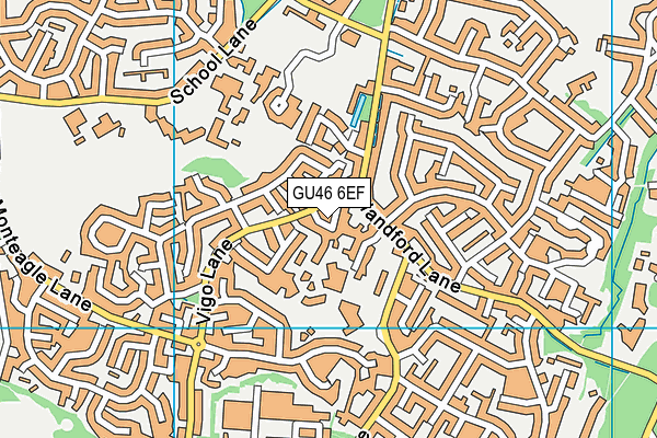GU46 6EF map - OS VectorMap District (Ordnance Survey)