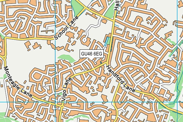 GU46 6EG map - OS VectorMap District (Ordnance Survey)