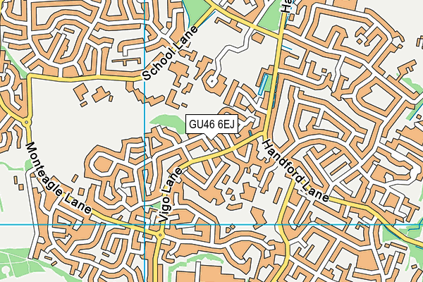 GU46 6EJ map - OS VectorMap District (Ordnance Survey)