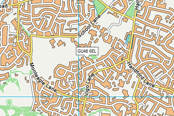 GU46 6EL map - OS VectorMap District (Ordnance Survey)