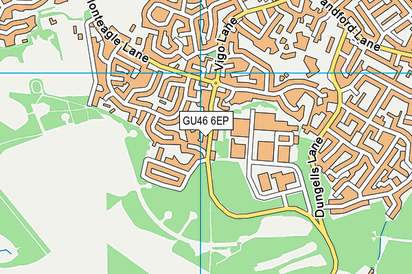 GU46 6EP map - OS VectorMap District (Ordnance Survey)