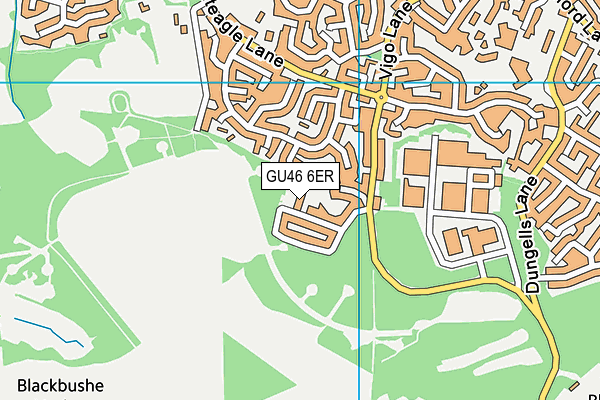 GU46 6ER map - OS VectorMap District (Ordnance Survey)