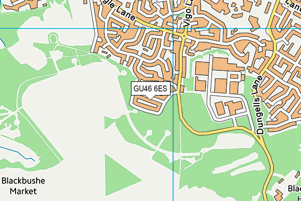 GU46 6ES map - OS VectorMap District (Ordnance Survey)