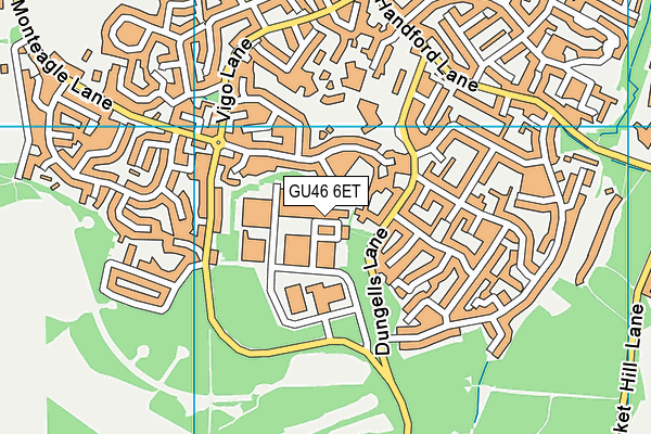 GU46 6ET map - OS VectorMap District (Ordnance Survey)