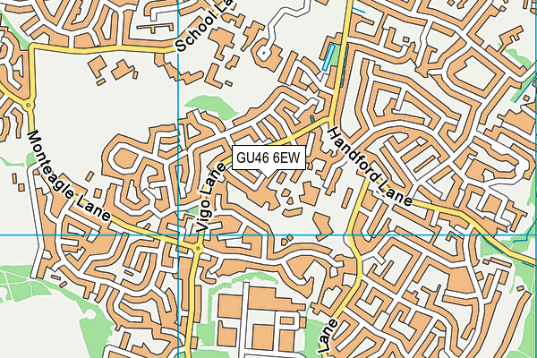 GU46 6EW map - OS VectorMap District (Ordnance Survey)
