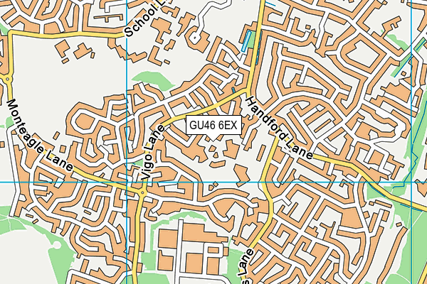 GU46 6EX map - OS VectorMap District (Ordnance Survey)