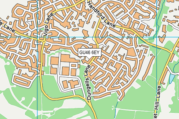 GU46 6EY map - OS VectorMap District (Ordnance Survey)