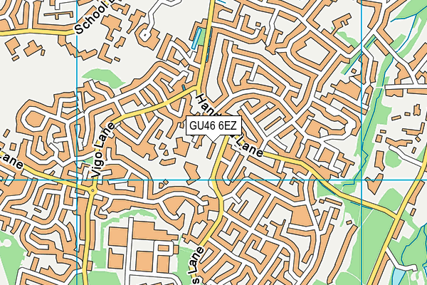GU46 6EZ map - OS VectorMap District (Ordnance Survey)