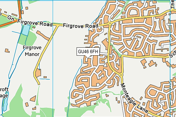 GU46 6FH map - OS VectorMap District (Ordnance Survey)