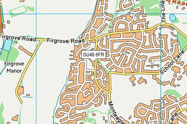 GU46 6FR map - OS VectorMap District (Ordnance Survey)