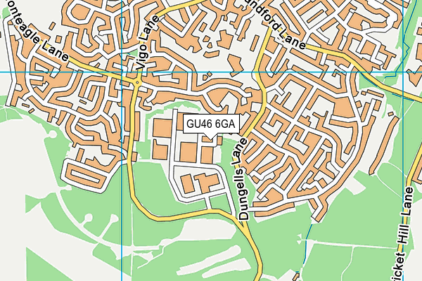 GU46 6GA map - OS VectorMap District (Ordnance Survey)
