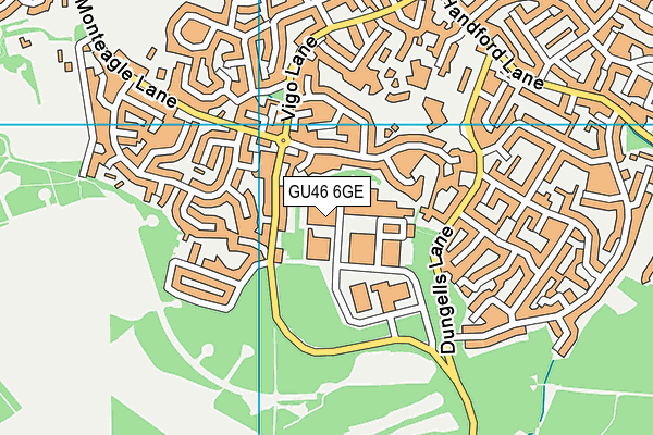 GU46 6GE map - OS VectorMap District (Ordnance Survey)