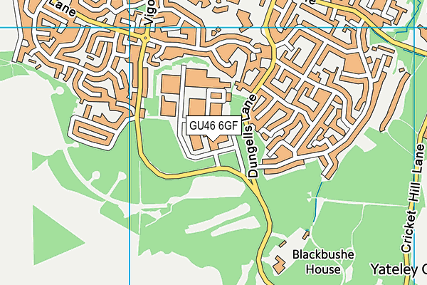 GU46 6GF map - OS VectorMap District (Ordnance Survey)