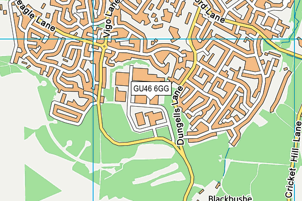GU46 6GG map - OS VectorMap District (Ordnance Survey)