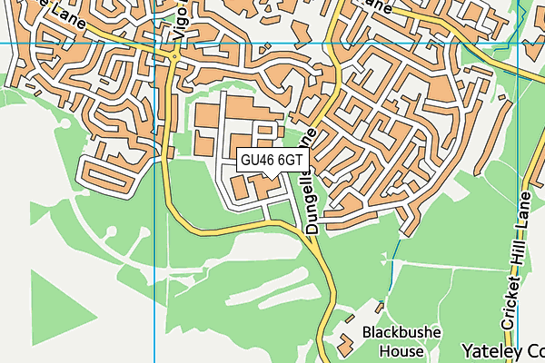 GU46 6GT map - OS VectorMap District (Ordnance Survey)