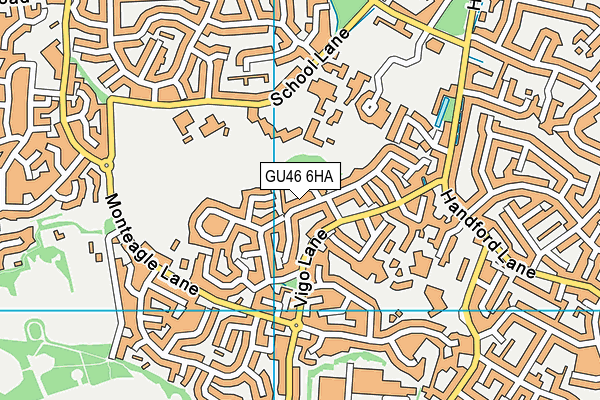 GU46 6HA map - OS VectorMap District (Ordnance Survey)