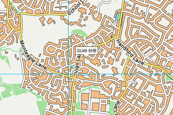 GU46 6HB map - OS VectorMap District (Ordnance Survey)