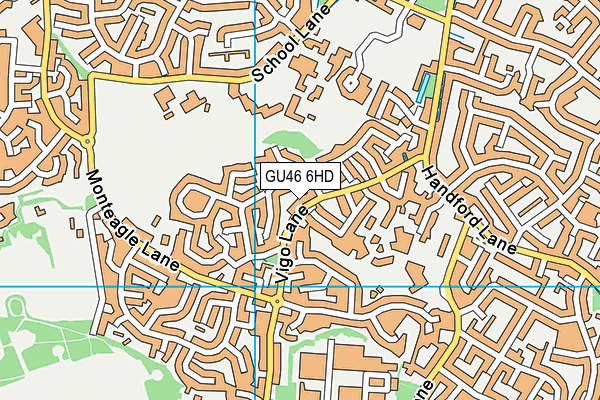 GU46 6HD map - OS VectorMap District (Ordnance Survey)