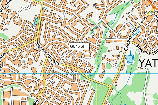 GU46 6HF map - OS VectorMap District (Ordnance Survey)