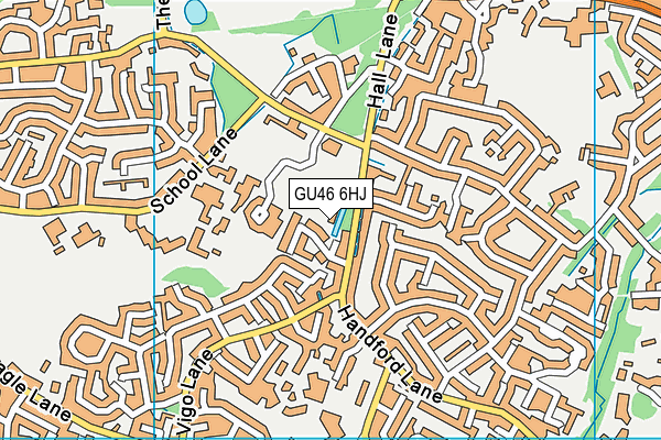GU46 6HJ map - OS VectorMap District (Ordnance Survey)