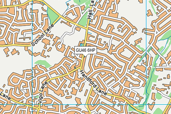 GU46 6HP map - OS VectorMap District (Ordnance Survey)