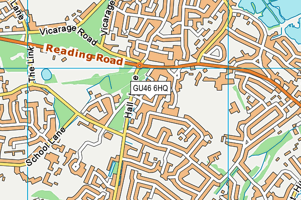 GU46 6HQ map - OS VectorMap District (Ordnance Survey)