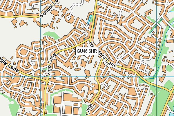 GU46 6HR map - OS VectorMap District (Ordnance Survey)