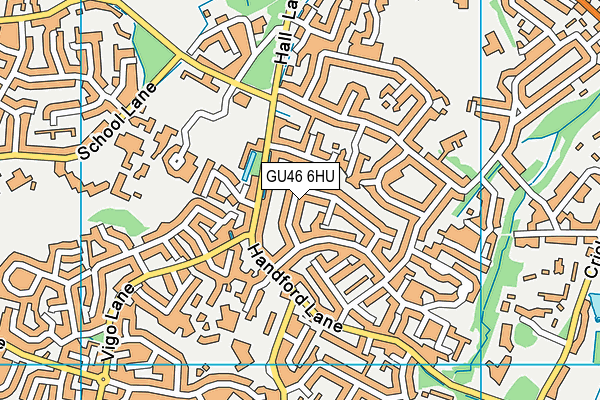 GU46 6HU map - OS VectorMap District (Ordnance Survey)