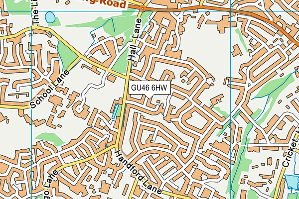 GU46 6HW map - OS VectorMap District (Ordnance Survey)