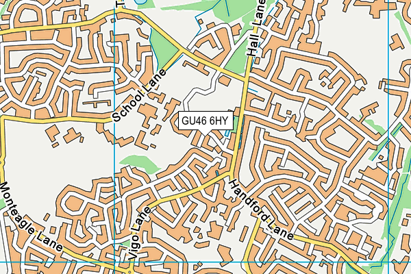 GU46 6HY map - OS VectorMap District (Ordnance Survey)