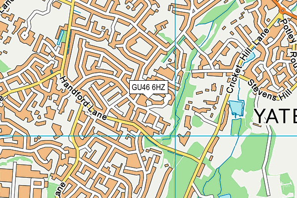 GU46 6HZ map - OS VectorMap District (Ordnance Survey)