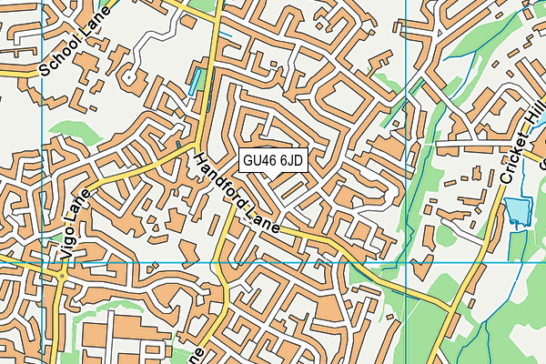 GU46 6JD map - OS VectorMap District (Ordnance Survey)