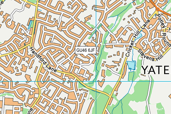 GU46 6JF map - OS VectorMap District (Ordnance Survey)