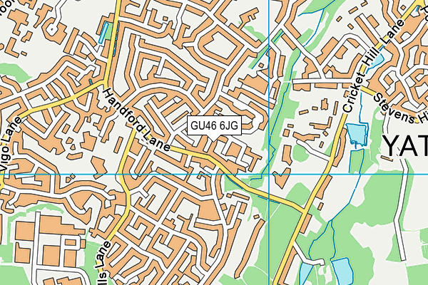 GU46 6JG map - OS VectorMap District (Ordnance Survey)