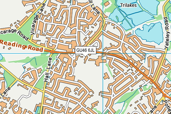 GU46 6JL map - OS VectorMap District (Ordnance Survey)