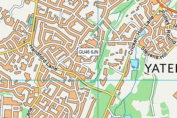 GU46 6JN map - OS VectorMap District (Ordnance Survey)