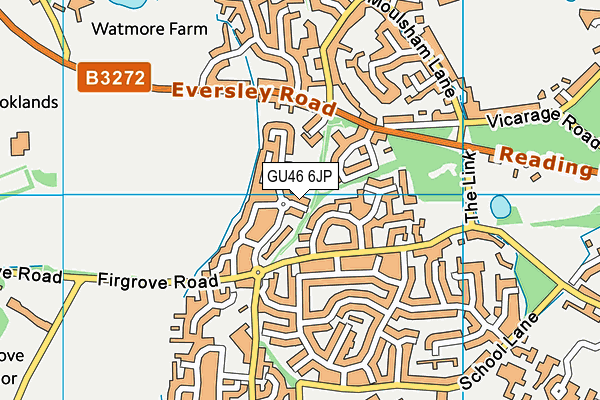 GU46 6JP map - OS VectorMap District (Ordnance Survey)