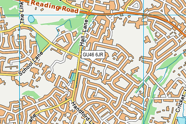 GU46 6JR map - OS VectorMap District (Ordnance Survey)