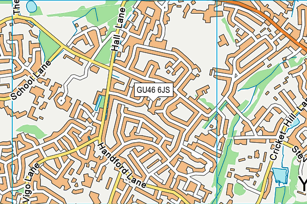 GU46 6JS map - OS VectorMap District (Ordnance Survey)
