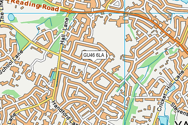 GU46 6LA map - OS VectorMap District (Ordnance Survey)