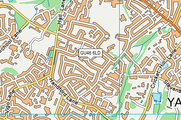 GU46 6LD map - OS VectorMap District (Ordnance Survey)