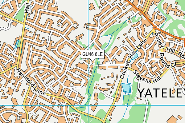 GU46 6LE map - OS VectorMap District (Ordnance Survey)