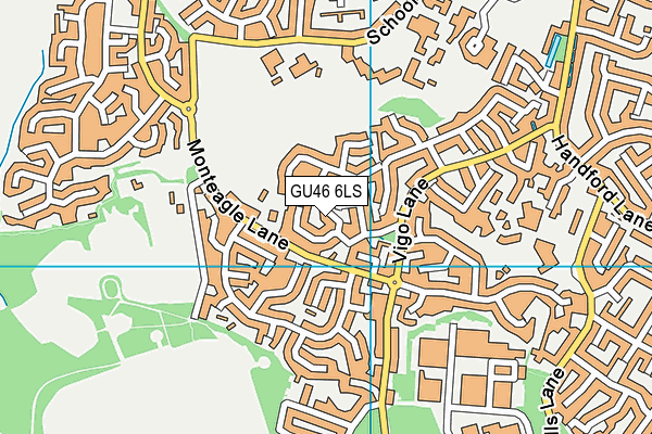 GU46 6LS map - OS VectorMap District (Ordnance Survey)