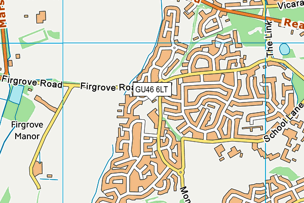 GU46 6LT map - OS VectorMap District (Ordnance Survey)