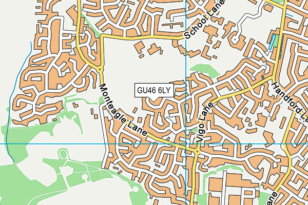 GU46 6LY map - OS VectorMap District (Ordnance Survey)