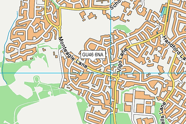 GU46 6NA map - OS VectorMap District (Ordnance Survey)