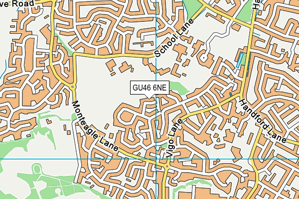 GU46 6NE map - OS VectorMap District (Ordnance Survey)