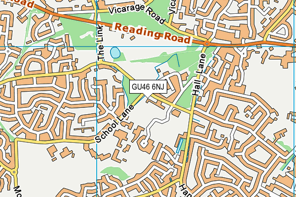 GU46 6NJ map - OS VectorMap District (Ordnance Survey)