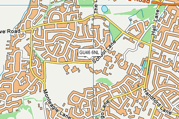 GU46 6NL map - OS VectorMap District (Ordnance Survey)